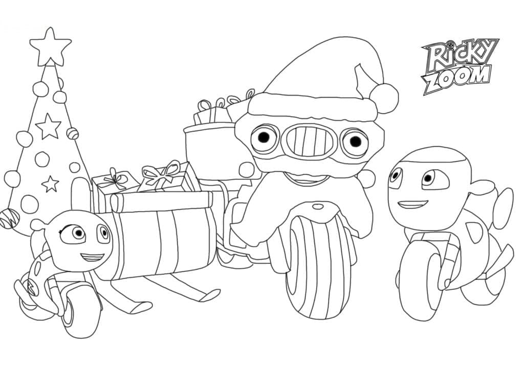 Ricky Zoom à Noël coloring page