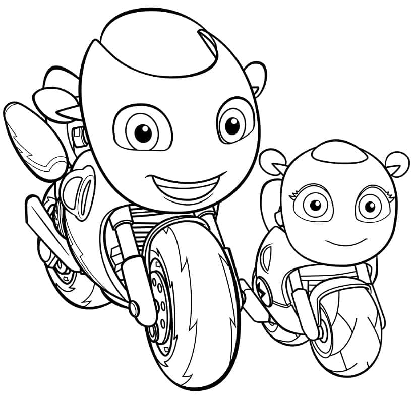 Ricky Zoom et Toot coloring page