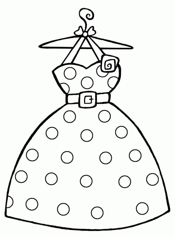 Robe à Pois coloring page