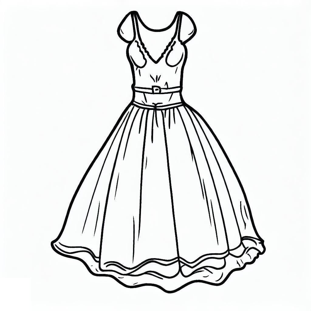 Robe Pour Femme coloring page