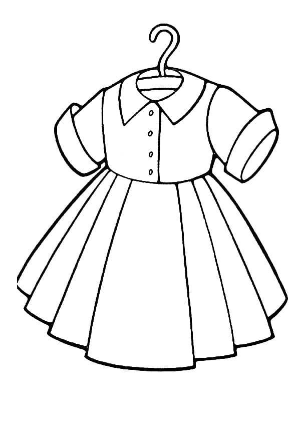 Coloriage Robe pour Petites Filles