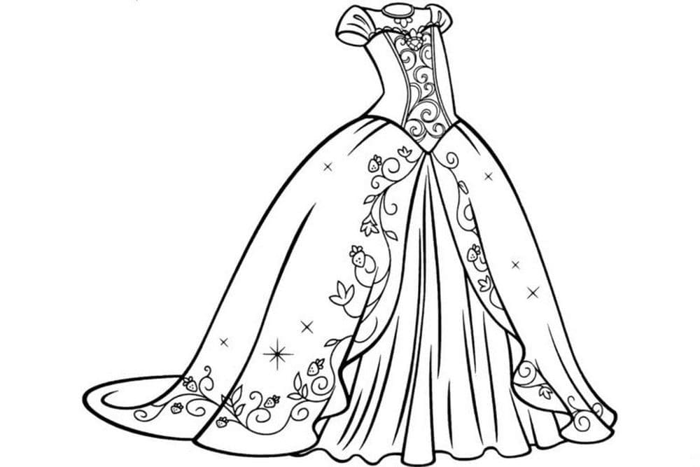 Robe Pour Princesses coloring page