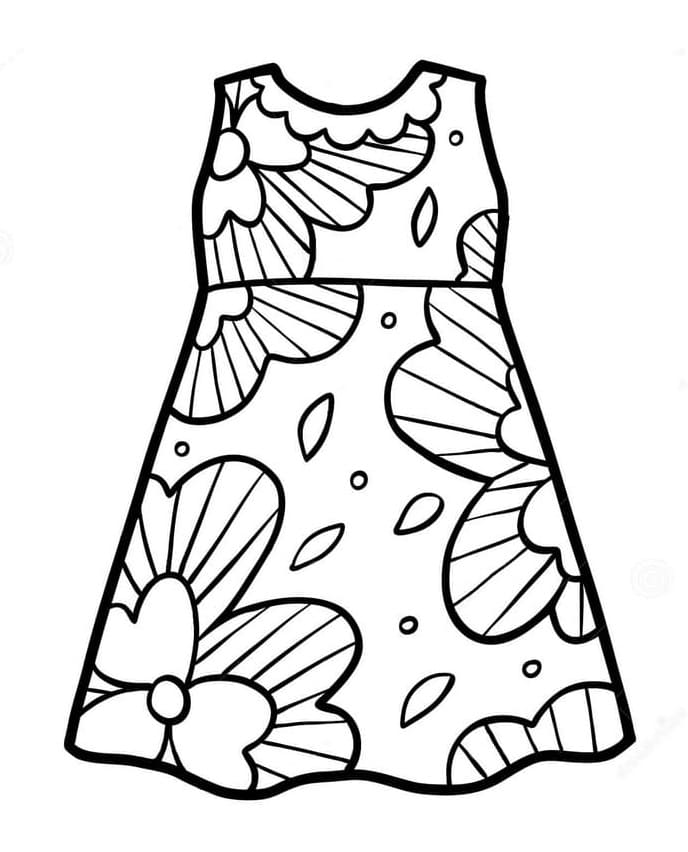 Robes à Fleurs coloring page