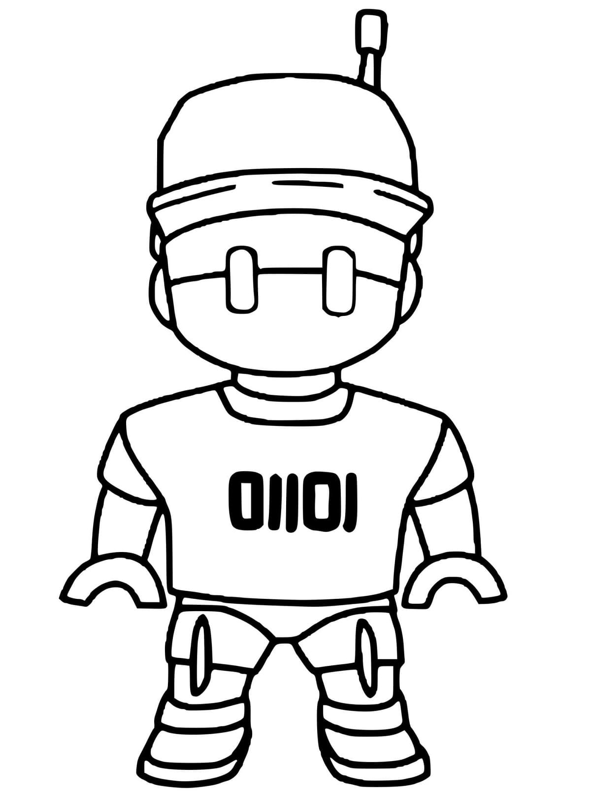 Robot de Stumble Guys coloring page