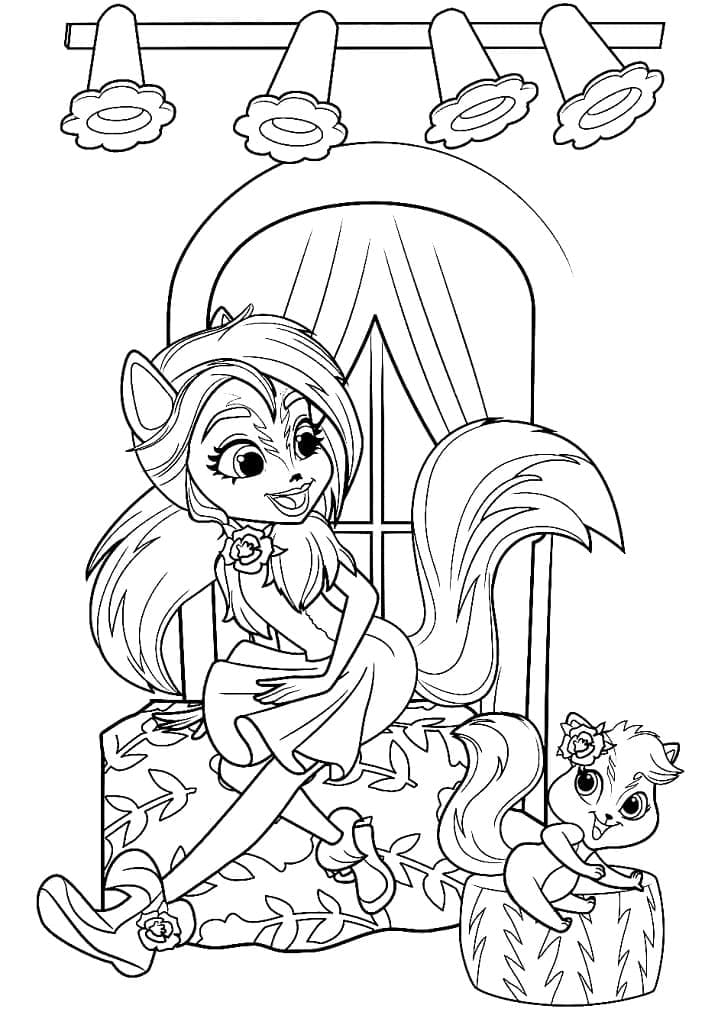 Sage et Caper coloring page