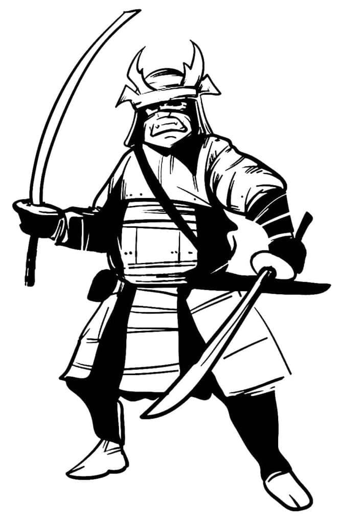 Samouraï Pour les Enfants coloring page