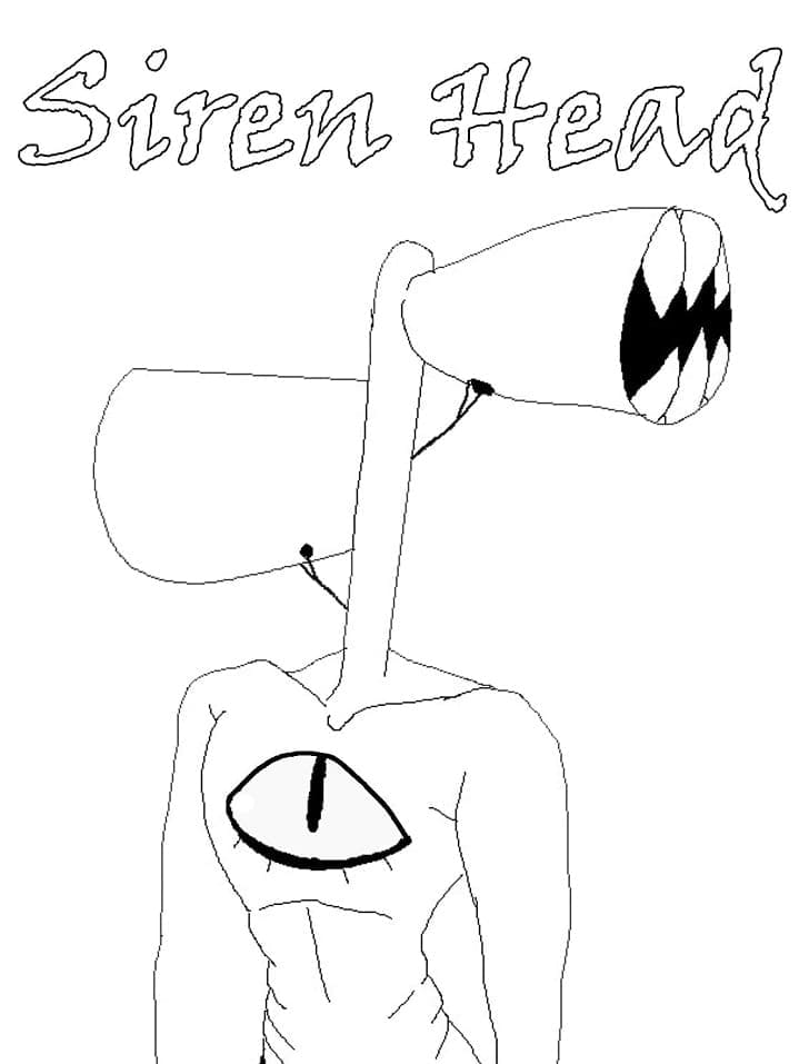 Siren Head 5 coloring page