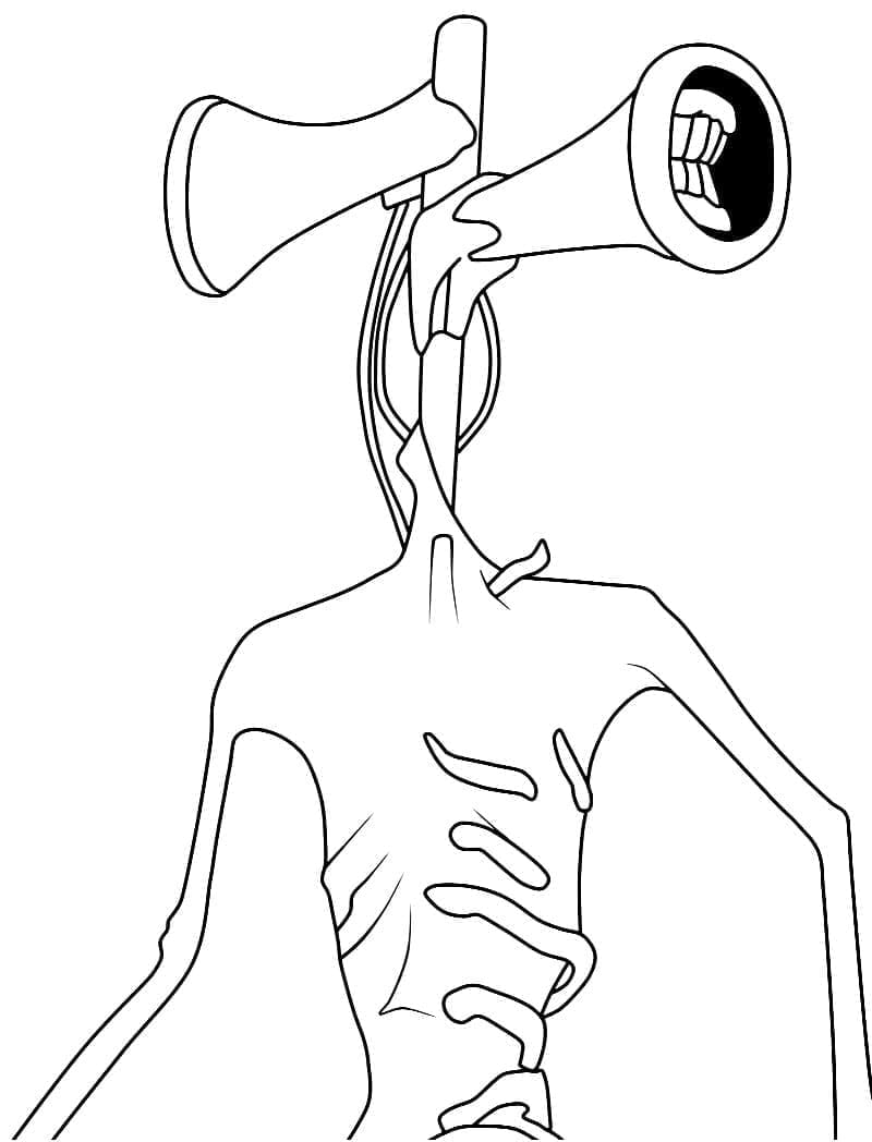 Siren Head 7 coloring page