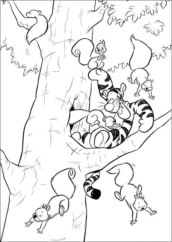 Steve et les Écureuils coloring page