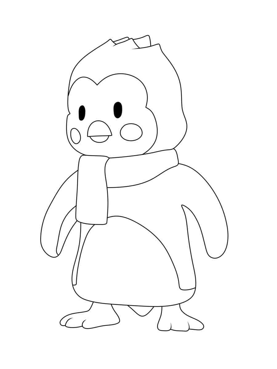 Coloriage Stumble Guys Chilly Penguin