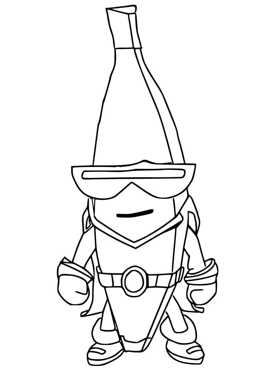 Super Banana de Stumble Guys coloring page