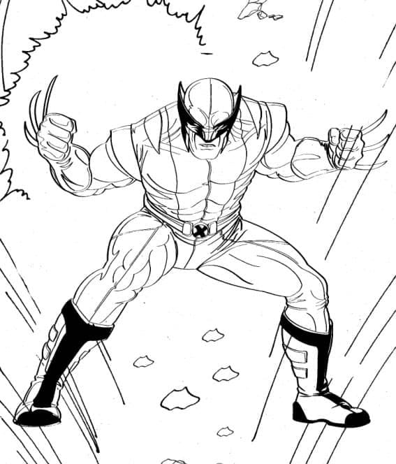 Super-héros Wolverine Pour Enfants coloring page