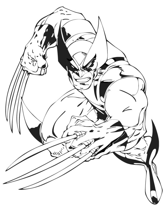Super-héros Wolverine coloring page