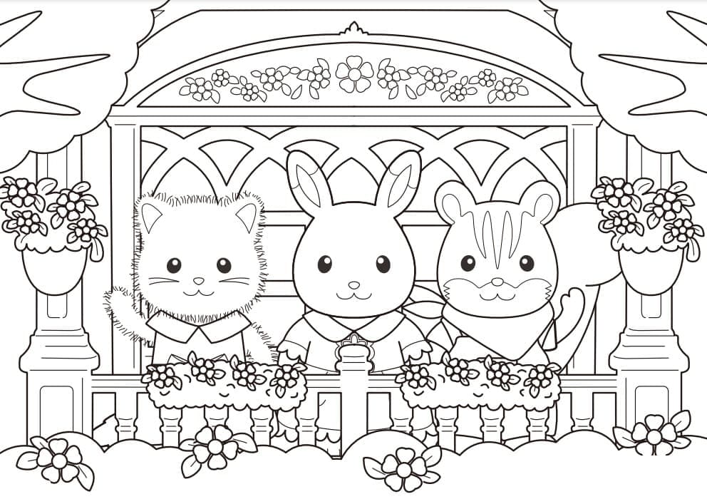 Coloriage Sylvanian Families Gratuit