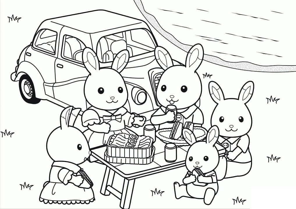 Coloriage Sylvanian Familles 21