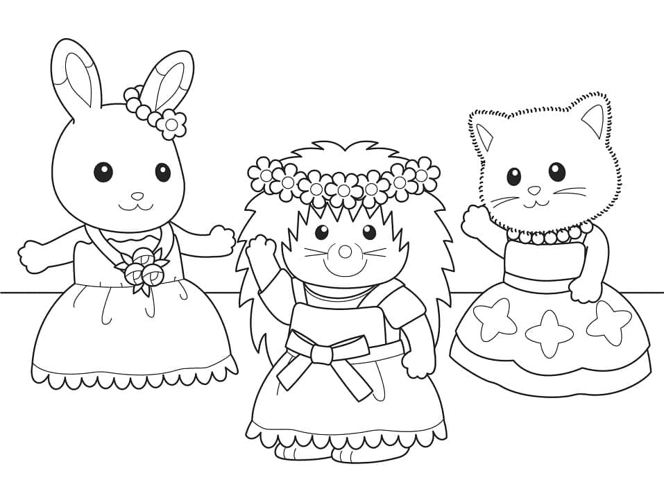 Coloriage Sylvanian Familles 6