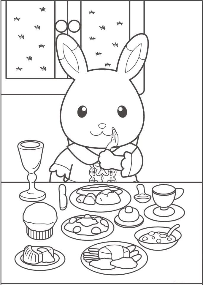 Coloriage Sylvanian Familles 9