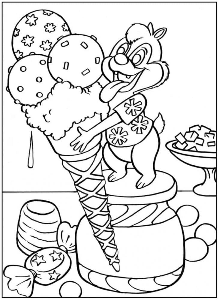 Tac Mange de la Glace coloring page