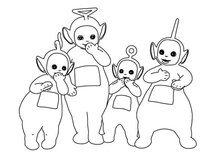 Coloriage Teletubbies Mignons