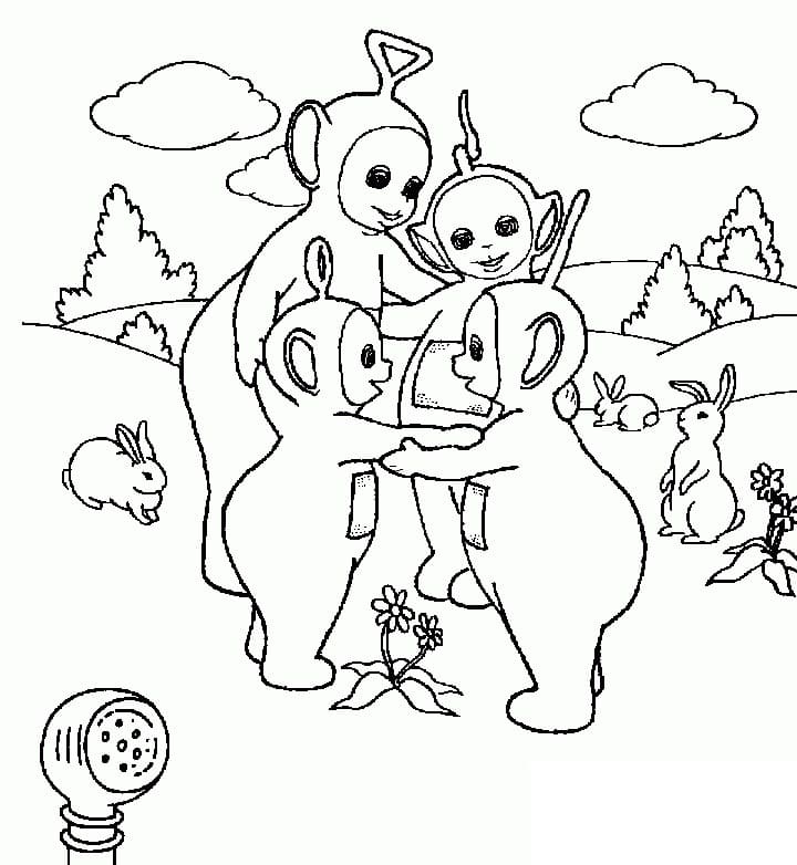 Coloriage Teletubbies Sont Sympathiques