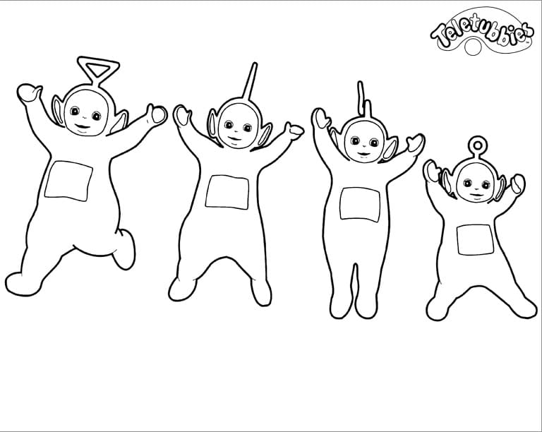 Tinky Winky, Dipsy, Laa-Laa et Po coloring page