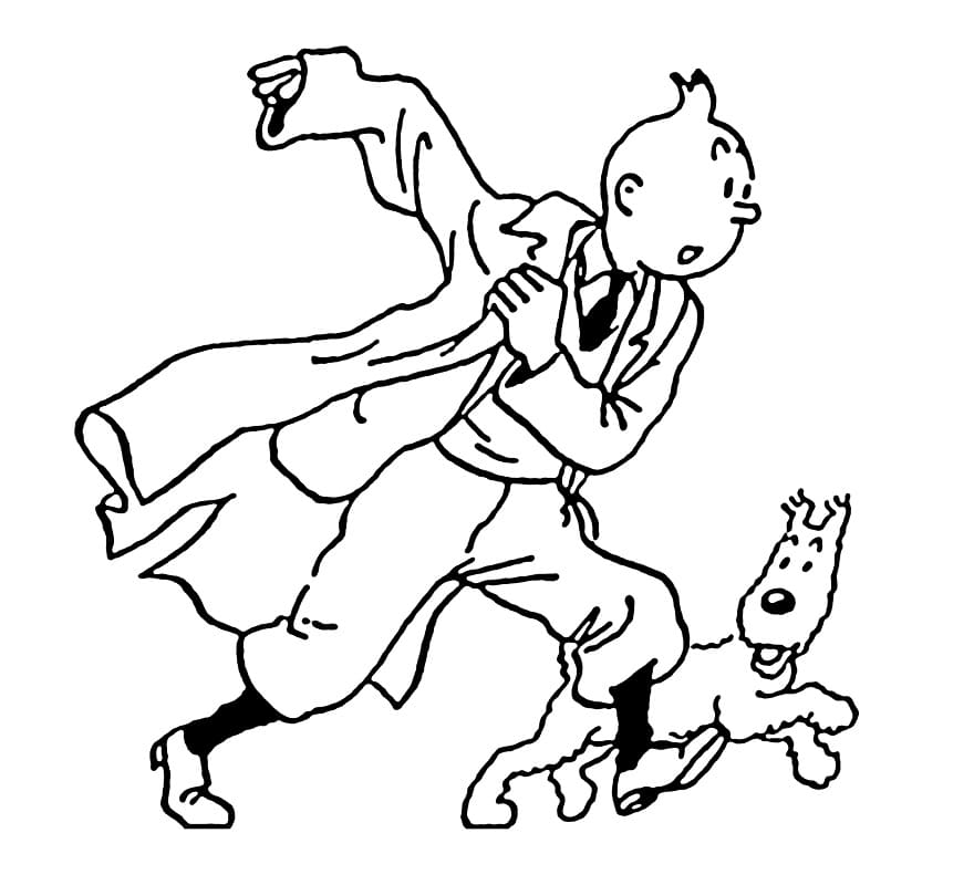 Coloriage Tintin et Milou