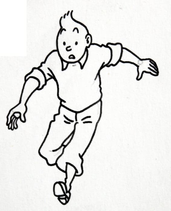 Coloriage Tintin Qui Court
