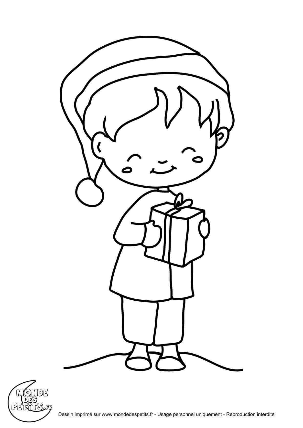 Titounis Garçon Noël coloring page