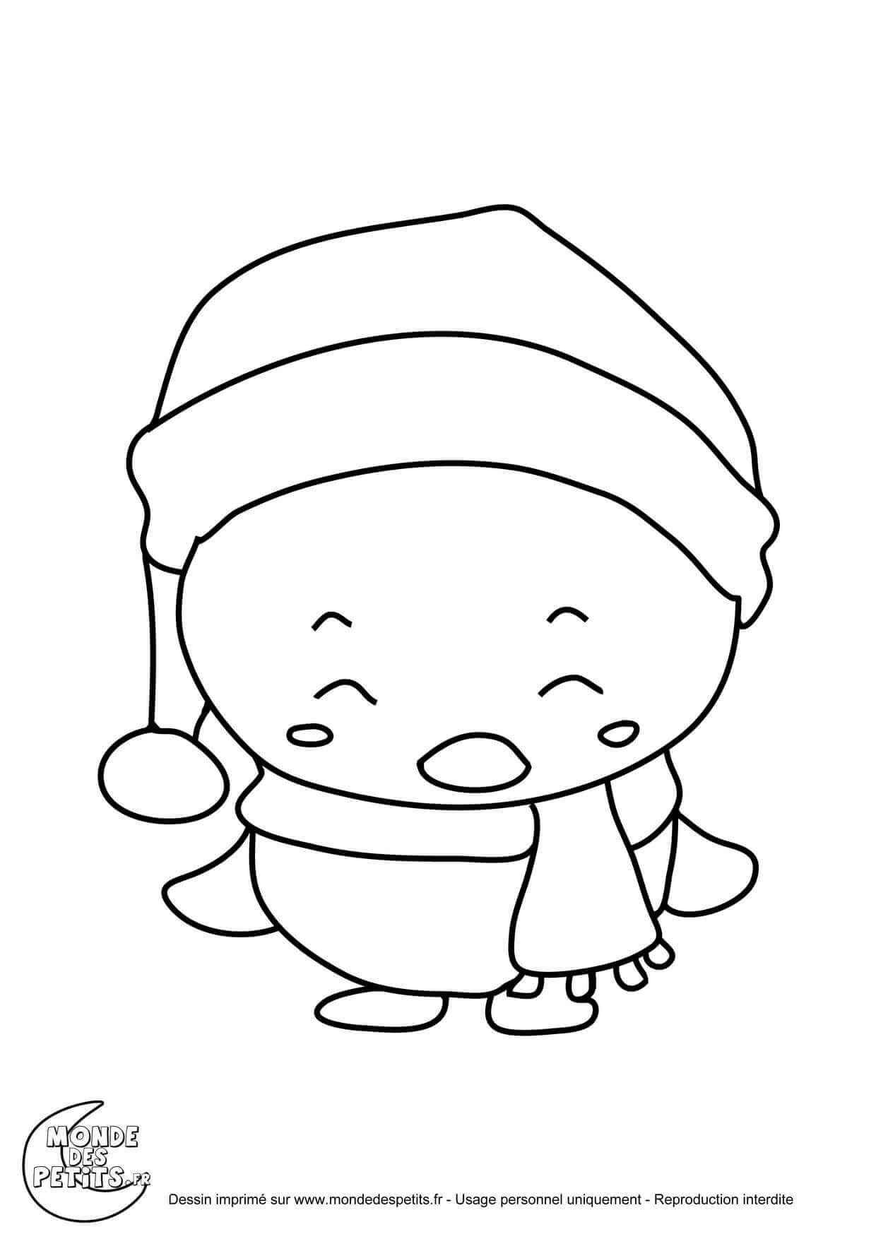 Titounis Noel Poussin coloring page