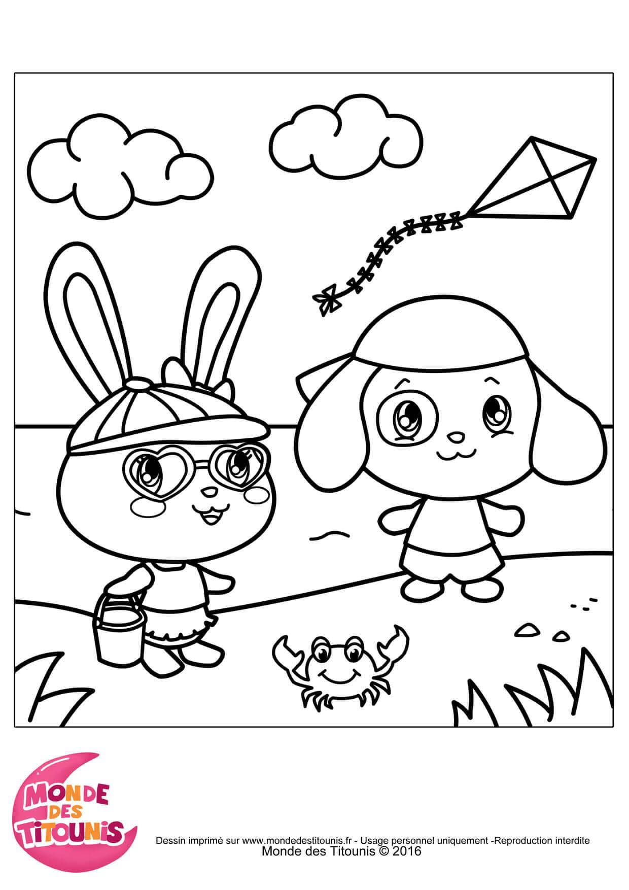 Titounis Tini et Wafou coloring page