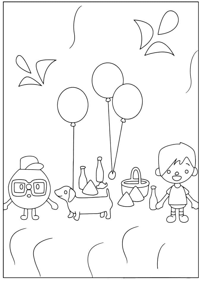Coloriage Toca Boca Pour les Enfants de 2 Ans