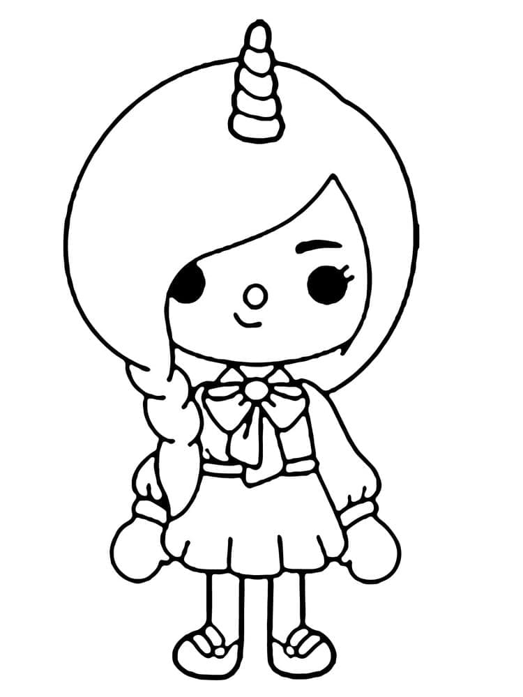 Coloriage Toca Boca Pour les Enfants de 3 Ans