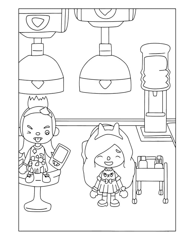 Coloriage Toca Boca Pour les Enfants de 4 Ans