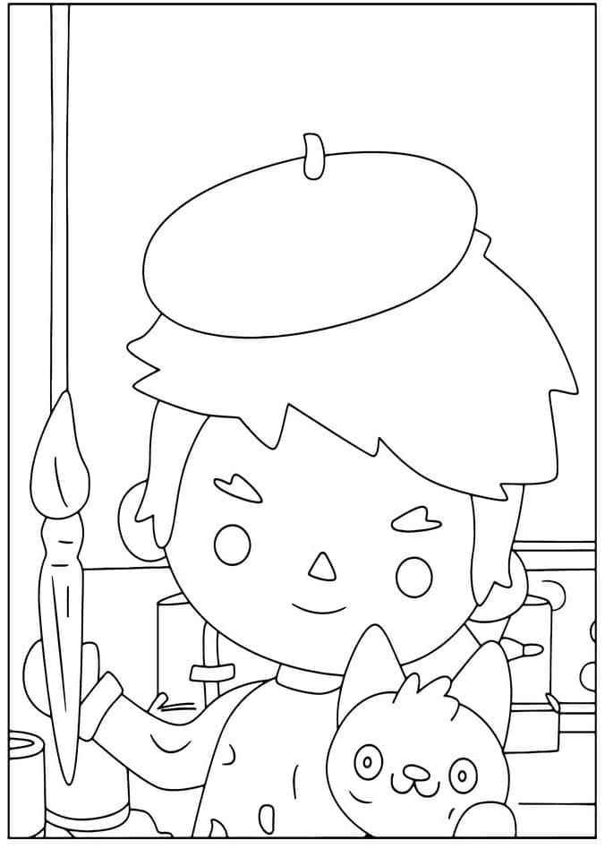 Coloriage Toca Boca Pour les Enfants de 5 Ans