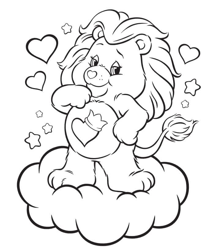 Toubrave le lion de Bisounours coloring page