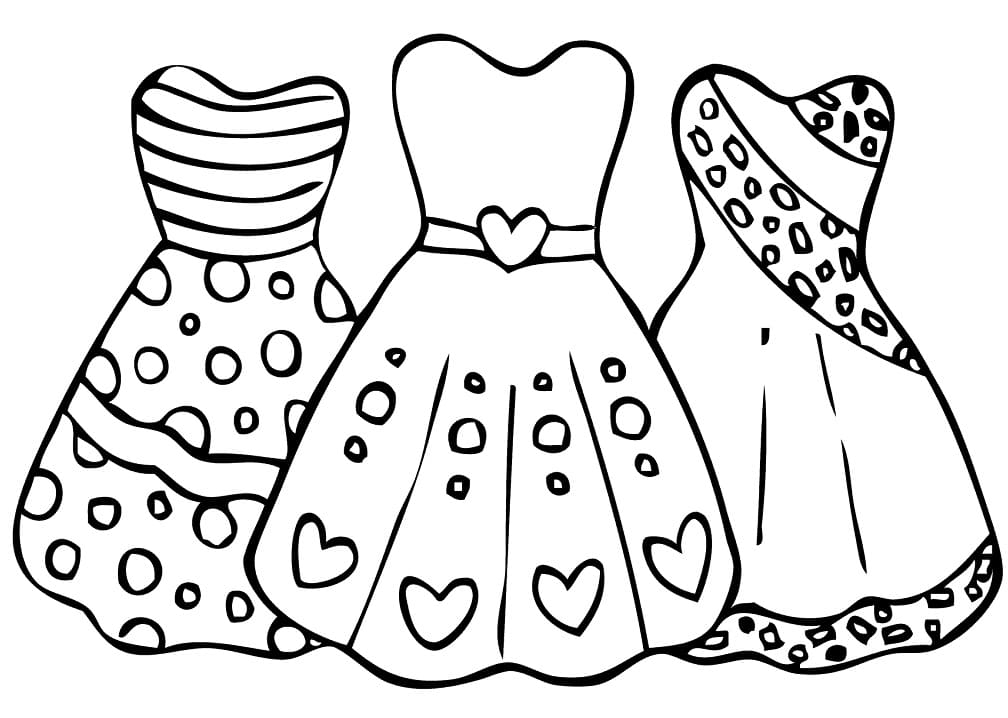 Trois Robes coloring page