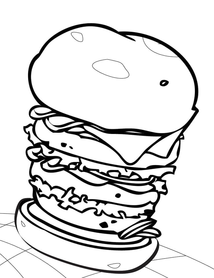 Un Gros Hamburger coloring page