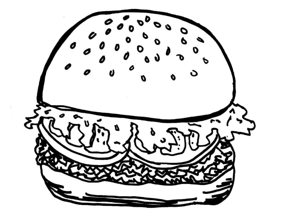 Un Hamburger coloring page