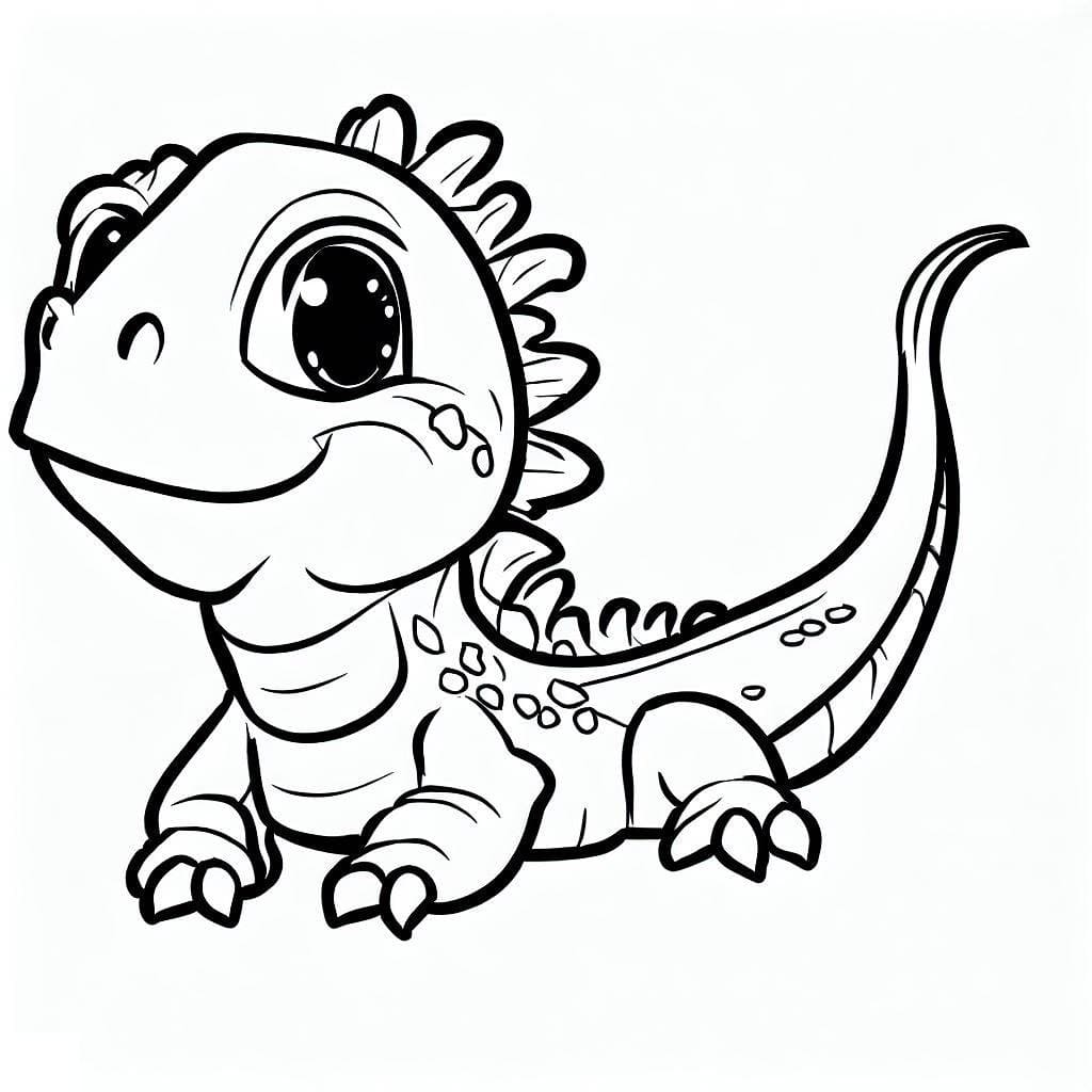 Un Iguane Mignon coloring page