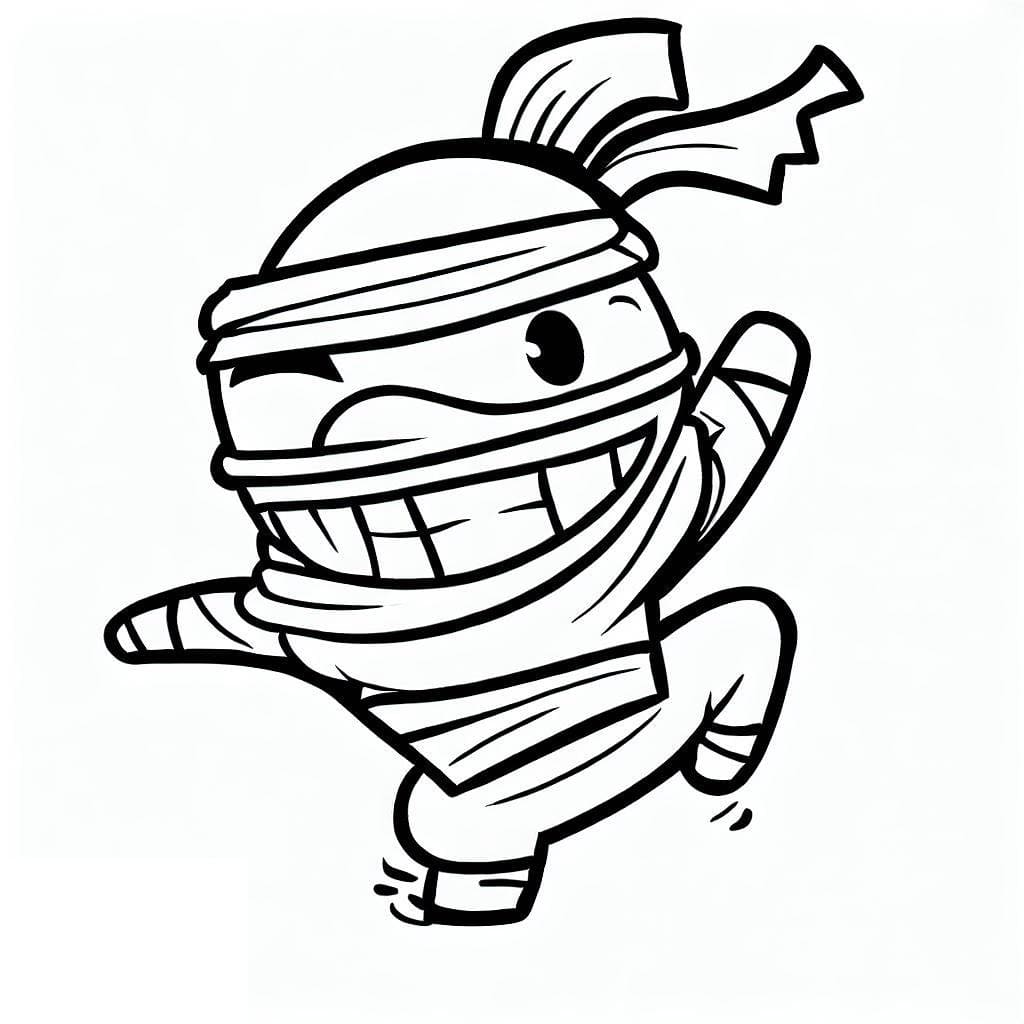 Un Ninja Drôle coloring page