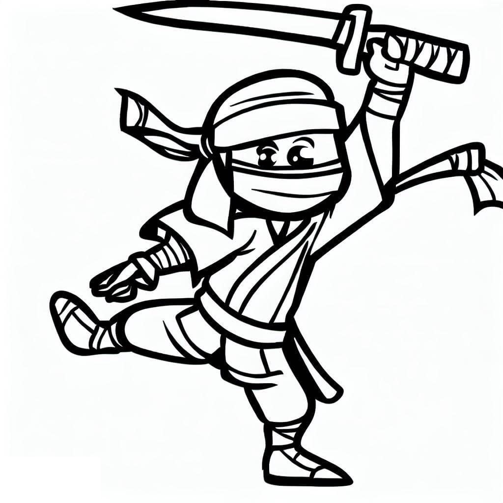 Un Ninja coloring page