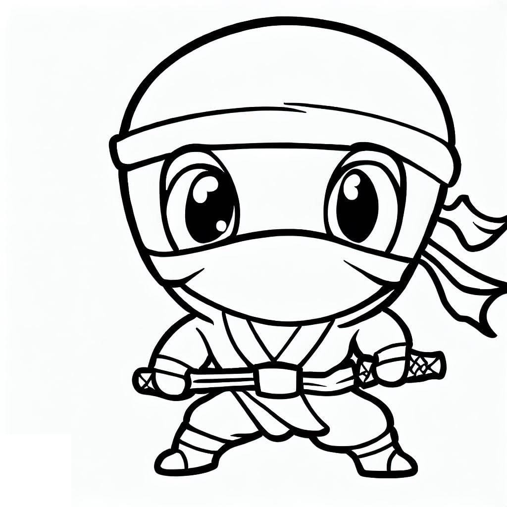 Un Petit Ninja coloring page