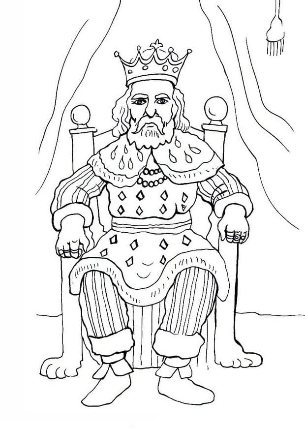 Un Vieux Roi coloring page