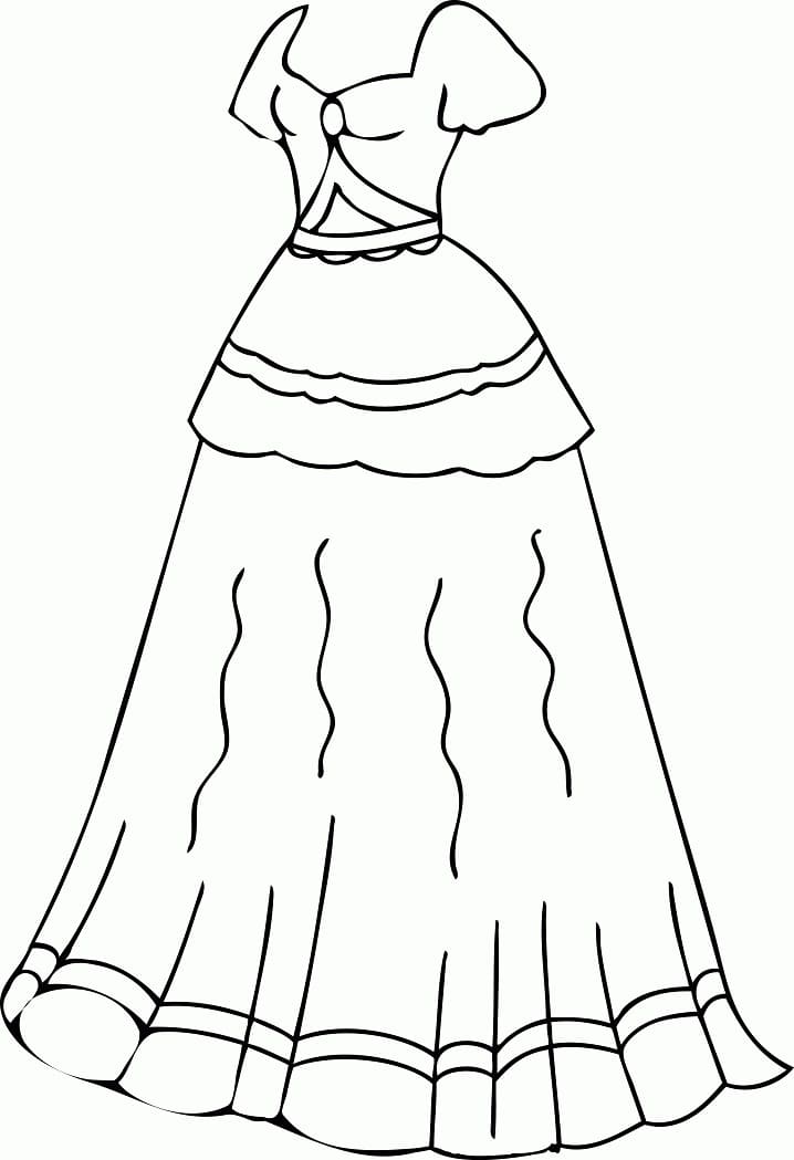 Une Belle Robe coloring page