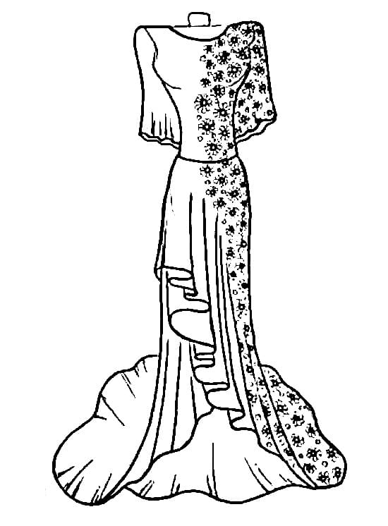 Une Jolie Robe coloring page