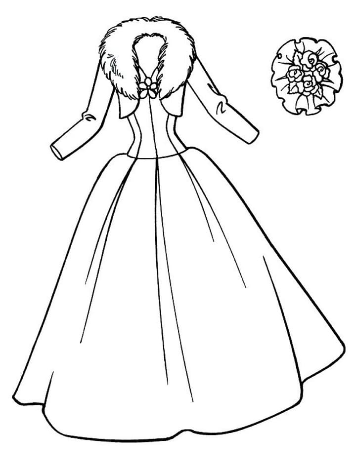 Une Robe coloring page