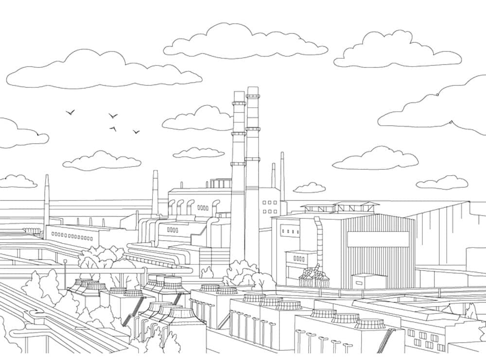 Usine 2 coloring page