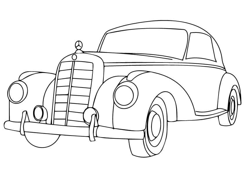 Vieille Voiture Mercedes coloring page