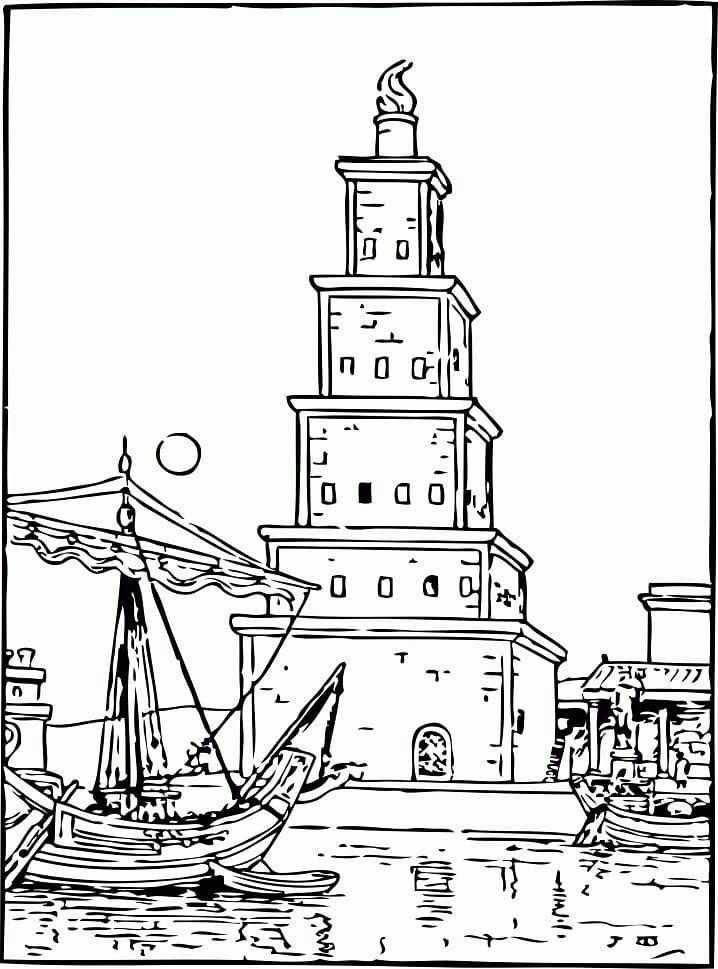Coloriage Vieux Phare