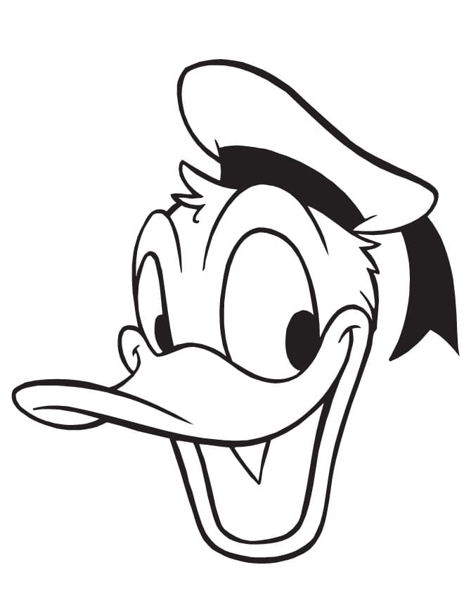 Visage de Donald Duck coloring page